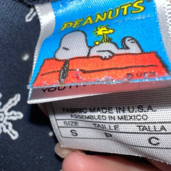 Peanuts Snoopy and woodstock Christmas santa sleigh vintage t shirt youth small - Picture 5 of 6